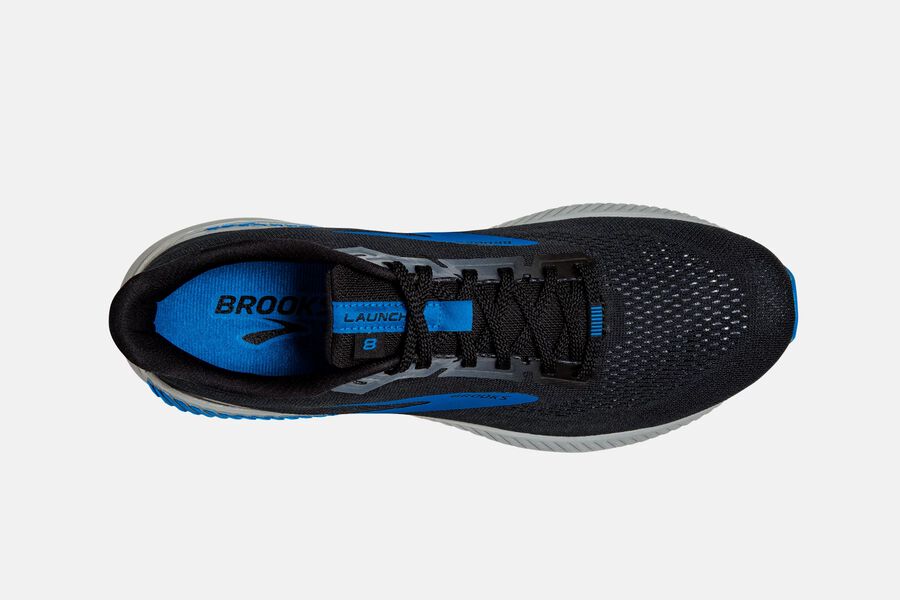 Brooks Launch GTS 8 Road Running Shoes - Mens - Black/Grey/Blue - GP3491820